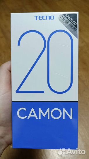 Tecno camon 20, новый, 8/256gb, цвет синий