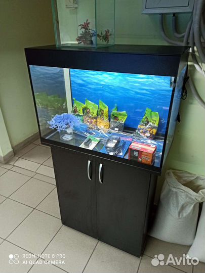Аквариум122, свет биофильтр фон3D море подставка