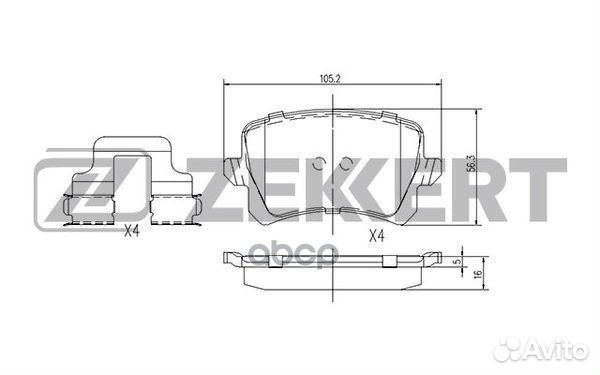 Колодки торм. диск. задн. Audi A6 III 05- Q3 1