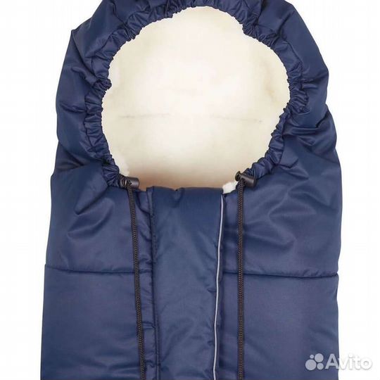 Зимний конверт в коляску на овчине