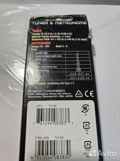 Тюнер и метроном Boss TU-80