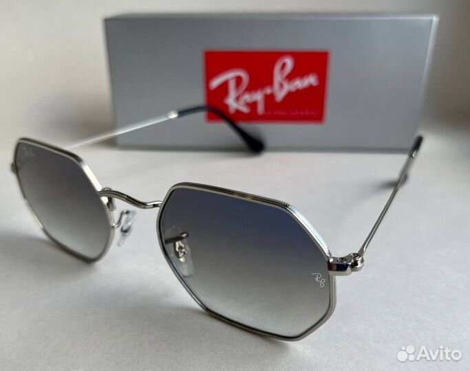 Солнцезащитные очки Ray Ban Octagonal голубые