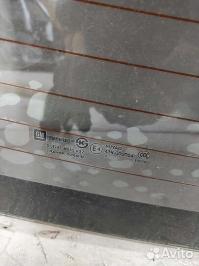 Стекло заднее chevrolet cruze седан