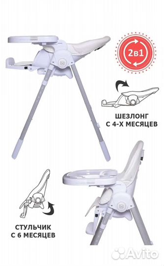 Стульчик шезлонг для кормления peanut 0+