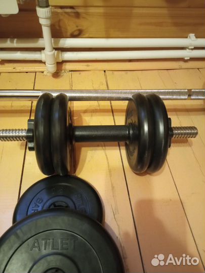 Гантели разборные barbell + гриф для штанги