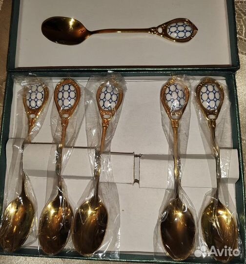 Ложки кобальт золото подарочный набор