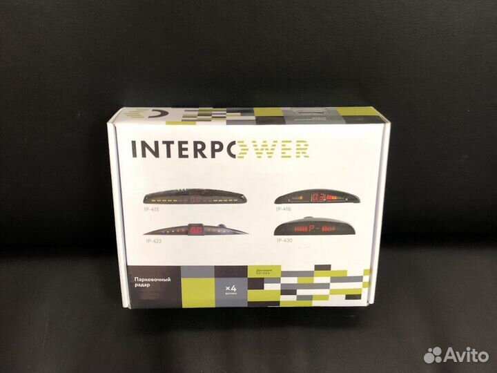 Парктроник 4 датчика чёрн/серебро/белый