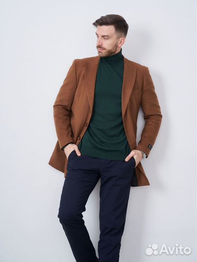 Мужское светло-коричневое пальто David