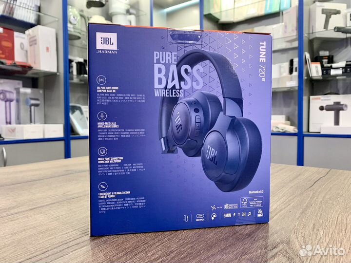 Наушники JBL Tune 720BT Blue Оригинал