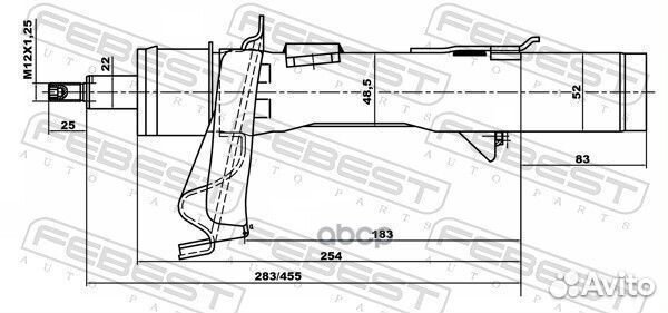 Амортизатор передн левый ford focus III 2166519