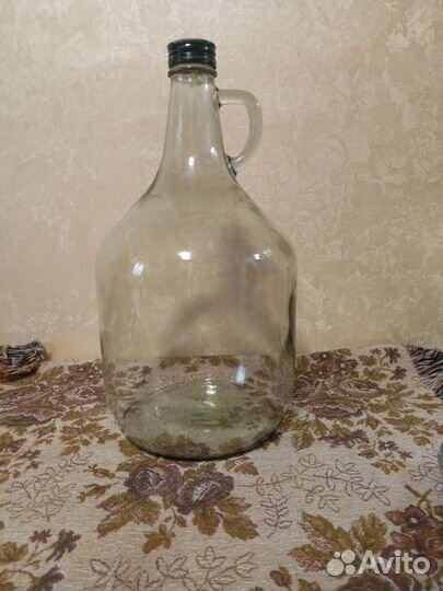 Бутылка стеклянная 4 литра