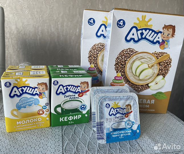 Агуша - Кефир, Творог, Молоко, Сок,Пюре