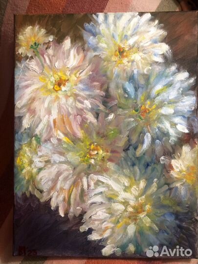 Картина маслом на холсте цветы