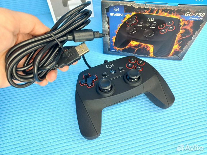 Геймпад проводной С виброотдачей sven