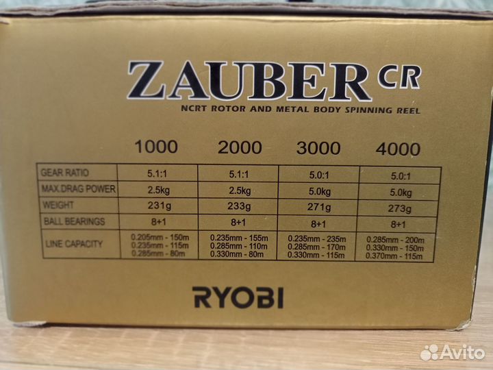 Катушка ryobi zauber cr 3000