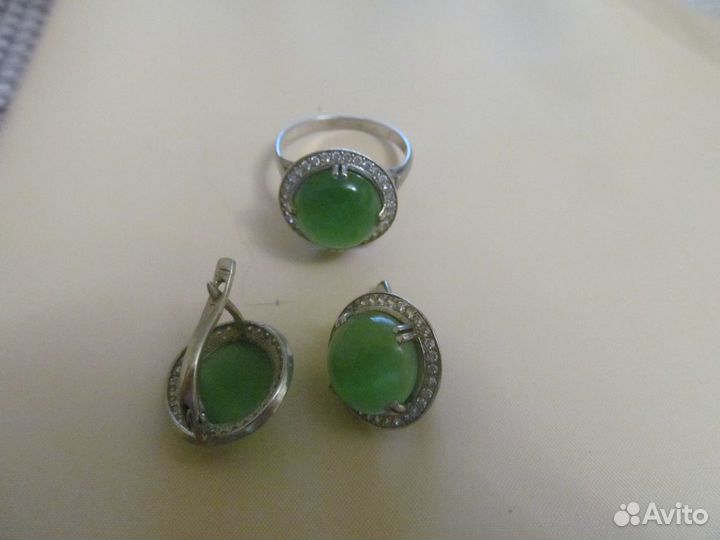 Серебряные серьги, кольца