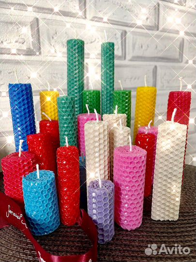 Свечи из вощины с травами и маслами