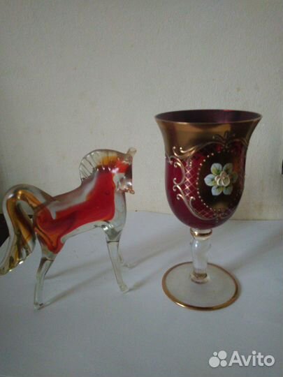 Бокал для вина италия(венеция) мурано