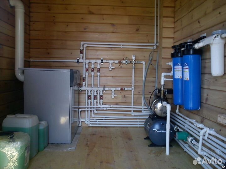 Монтаж отопления, тёплый пол, сантехник