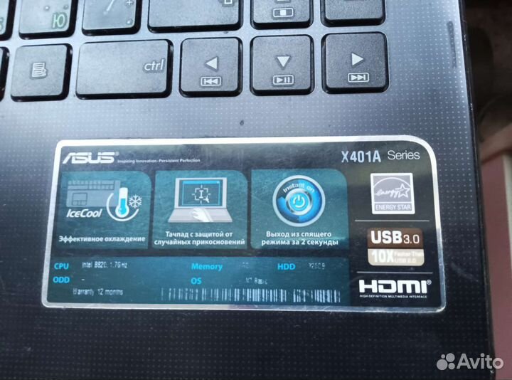 Ноутбук asus X401A