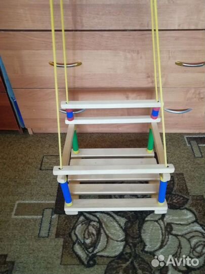 Качели деревянные детские