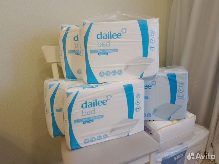 Пеленки впитывающие Dailee Bed Plus 90х60 см