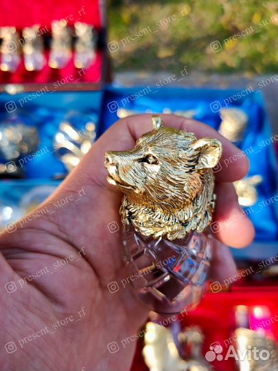 Рюмки перевертыши Звери хрусталь. Арт. 0050