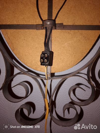 Винтажное зеркало- светильник