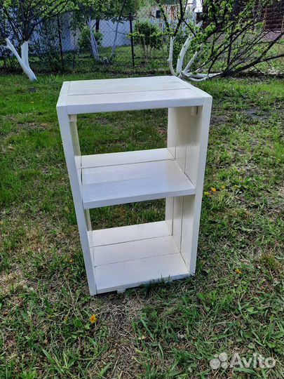 Полка для ванной деревянная