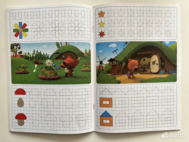 Линии и фигуры. Умные клеточки. Мими Мишки