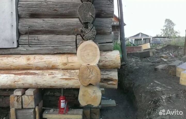 Замена венцов, лаг, подъем дома Ремонт пола