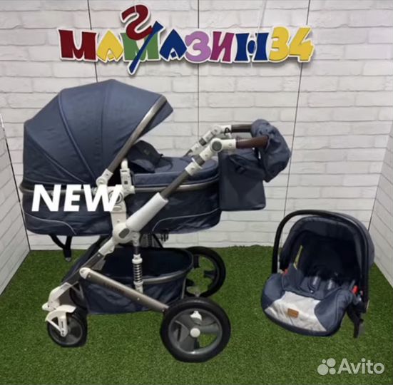 Коляска трансформер с автолюлькой (3в1) 518