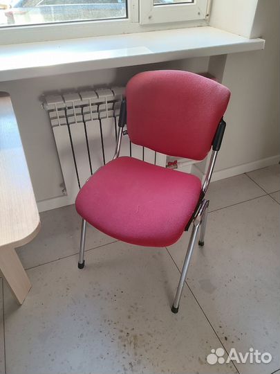 Стул для посетителей Изо красный/ оранжевый