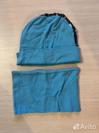 Комплект шапка и шарф для девочки