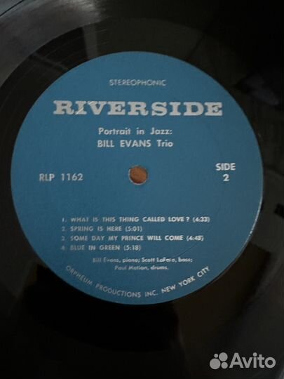 Bill Evans Trio – Portrait In Jazz, Riverside, NM