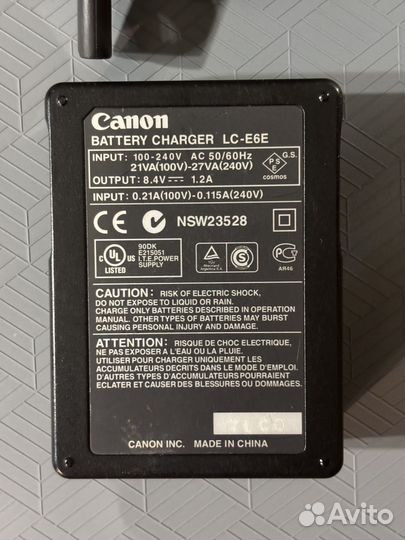 Зарядное устройство LC-Е6 для canon LP-E6