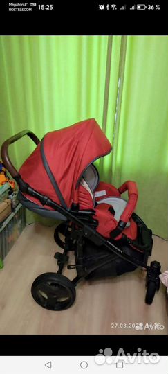 Коляска 2 в 1 бу