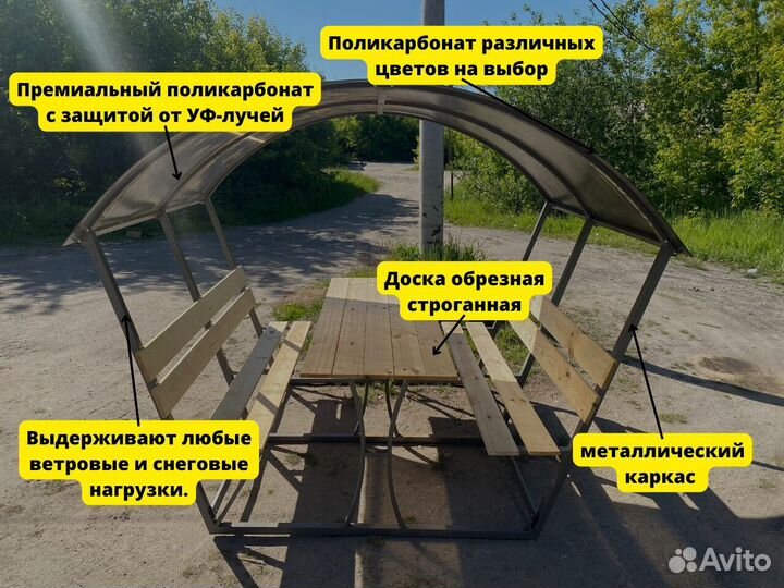 Беседка из поликарбоната