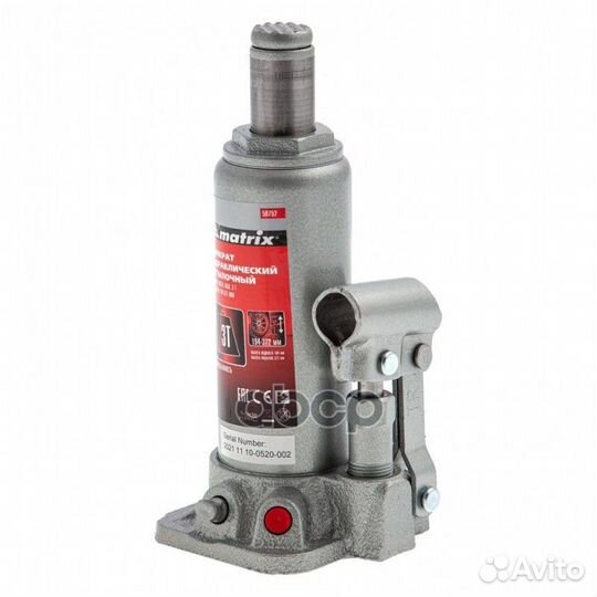 Домкрат 3 тн гидравлический (194-372 мм) в кейс