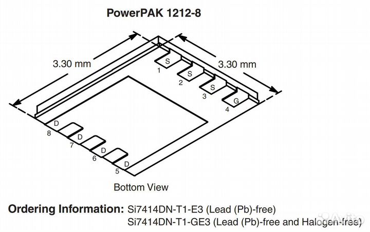 Микросхема Si7414DN-T1-E3 P-Channel mosfet 60V 5