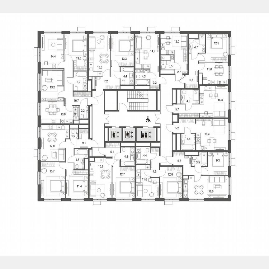 1-к. квартира, 33,1 м², 25/25 эт.