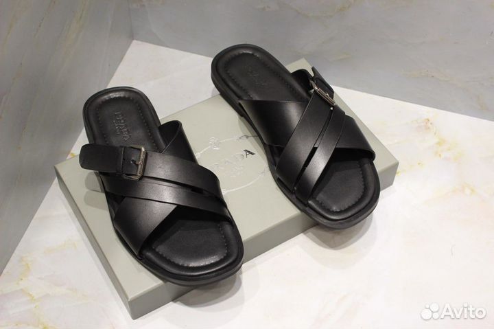 Шлепки мужские Prada