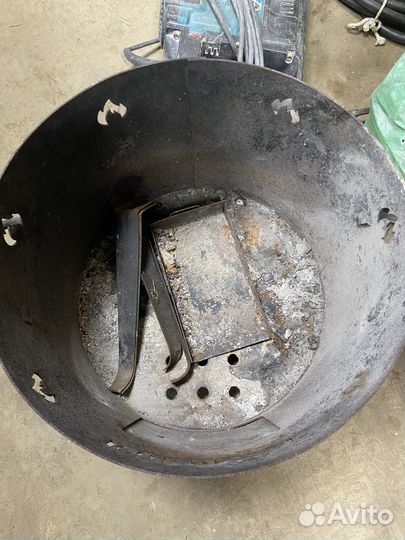 Казан чугунный с печкой бу