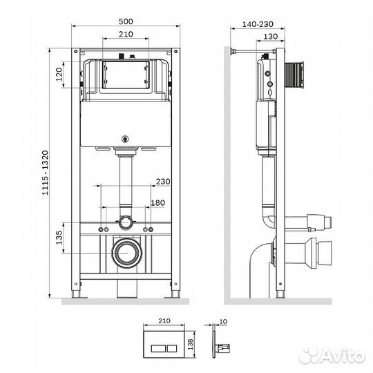 Инсталляция AM.PM Pro I012704.7001 для унитаза с