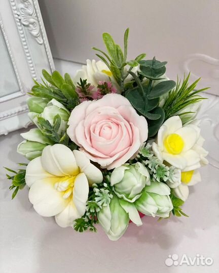 Букет, цветы из мыла