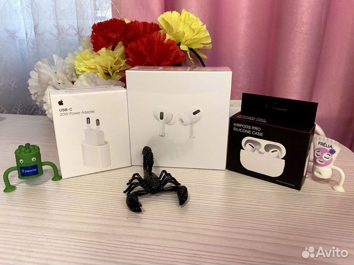 Airpods pro/pro2/3 New 2024 (блок+чехол подарок)