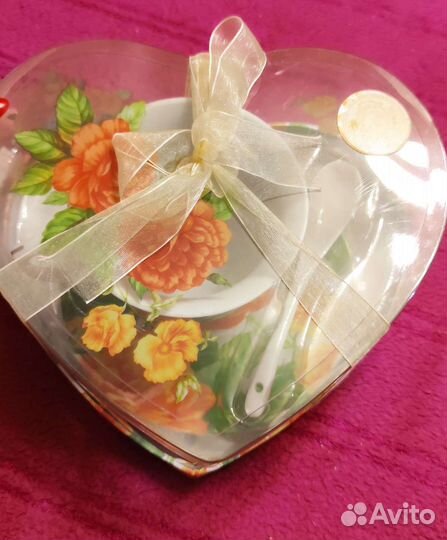 Набор чайный чашка, блюдце, ложка