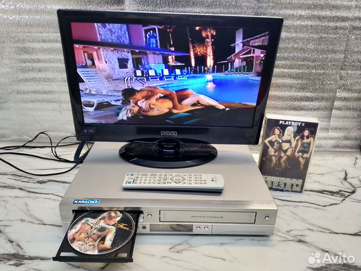 CD плеер+VHS+Караоке+Оцифровка LG dvrk 687