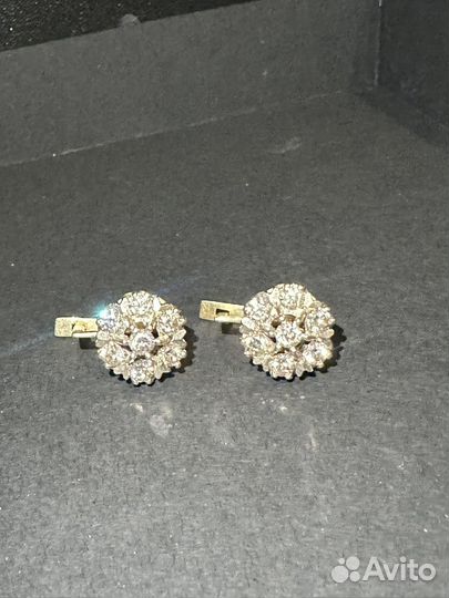 Старинные золотые серьги малина москва 750