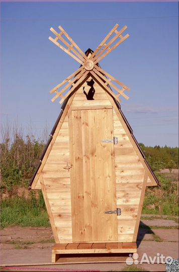 Дачный туалет деревянный ACC341
